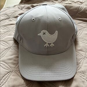 Bad Birdie Gray and White Cap with Logo